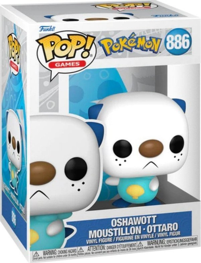 Figurë Funko Pop Pokemon Oshawott, koleksionuese, dekorative, multingjyrëshe