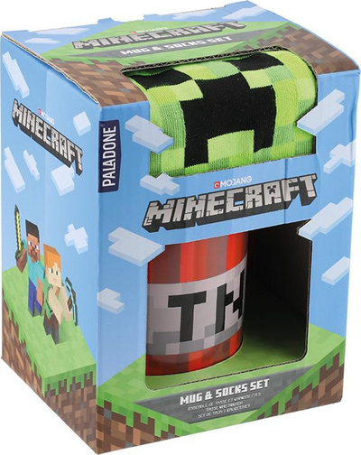 Set filxhan dhe çorape Minecraft TNT, për fëmijë 8+, i kuq