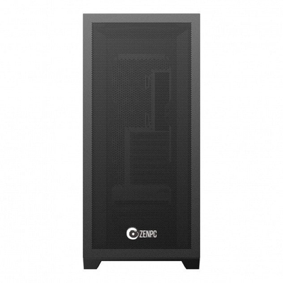 Kuti kompjuteri ZENPC Z9 Mesh Core, ATX, me xham të temperum anash, e zezë