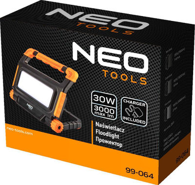 Prozhektor LED Neo Floodlight, 3000 lm, i rimbushëm, IP54, i verdhë