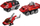 Lodër kamion zjarrfikës Powerex Foldable Parking Fire Brigade Base, pistë parkimi, drita edhe zhurma, i kuq me të bardhë