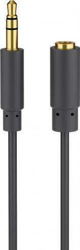 Kabllo zgjatje audio Goobay AUX, 3.5 mm, 1 m, e zezë