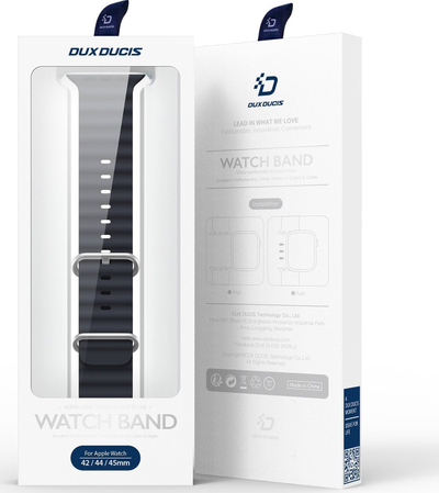 Ремен за рака Dux Ducis OceanWave за Apple Watch, 41 40 38mm, силикон, сив