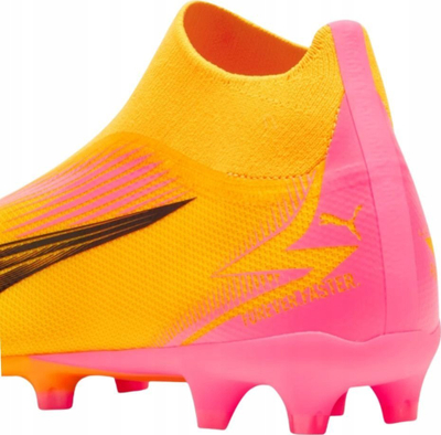 Këpucë futbolli Puma Ultra Match+ LL FG AG 107759-03, për fushë natyrale edhe sintetike, të verdha