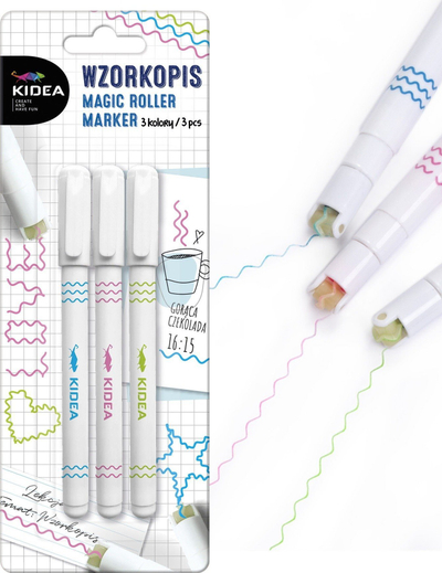 Set markera Derform Kidea Magic Pattern Pen, 3 copë, shumëngjyrësh
