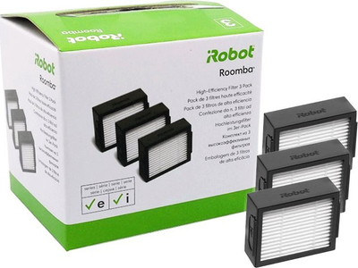 Filtera iRobot Roomba 15161 E5 I7, set me 3 copë, efikasitet i lartë, ngjyrë e zezë
