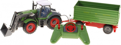 Lodër traktor me telekomandë Shuchuang Farm Tractor, 1:28, me rimorkio, jeshil