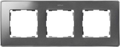 Kornizë dekorative Simon 82 8201630 093, 3 module, montim i fshehtë, krom