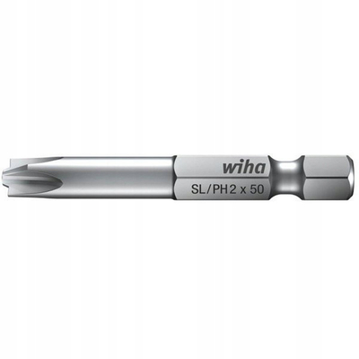 Bit profesional Wiha Pozidriv 1/4 PZ1, 50 mm, gri