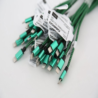 Kabllo USB Omega (44039), 2A, 1m, e gjelbër