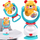 Lodër rrotulluese Hola Toys me vakuum, me zile, arush i verdhë