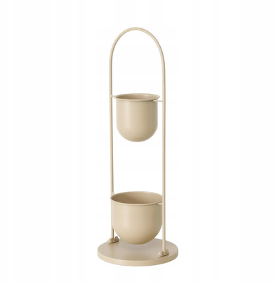 Vazo dekorative Boltze Home Camilo, 27cm, metal, kafe