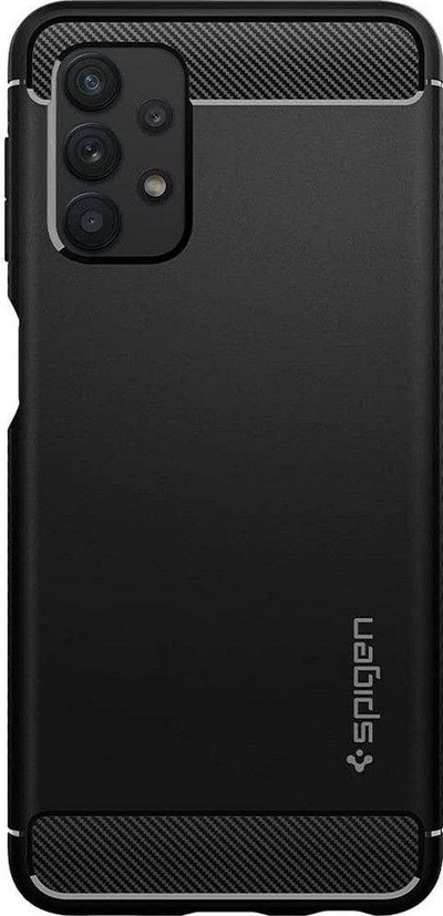 Mbulesë telefoni Spigen Rugged Armor për Samsung Galaxy A32 5G, prej TPU, e zezë