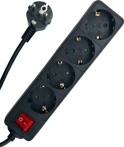 Zgjatues energjie Microconnect MC-GRU0045BS, 4 dalje, 5 m, i zi