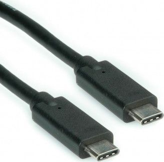 Kabllo USB Roline USB C në USB C, 0.5m, e zezë