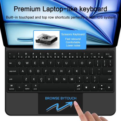 Mbulesë me tastierë Tech-Protect SmartCase për iPad Air 4 5 11", Bluetooth, me touchpad, gri