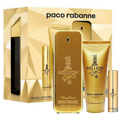 Set Paco Rabane 1 milion - EDT 100 ml + EDT 10 ml + xhel dushi 75 ml