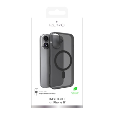 Kllëf telefoni Puro PUIPC1763DAYLBLK për iPhone 17, transparent, i zi