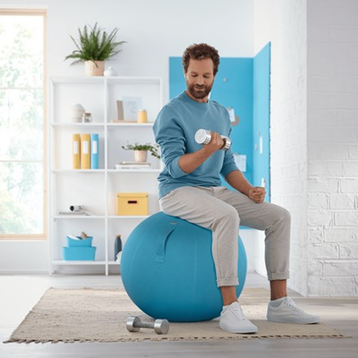 Top ulës ergonomik Leitz Ergo Cosy, 65cm, me dorezë, blu oqeani