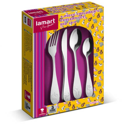 Set i lugëve, pirun dhe thikë për fëmijë 4 copë Lamart LT5013