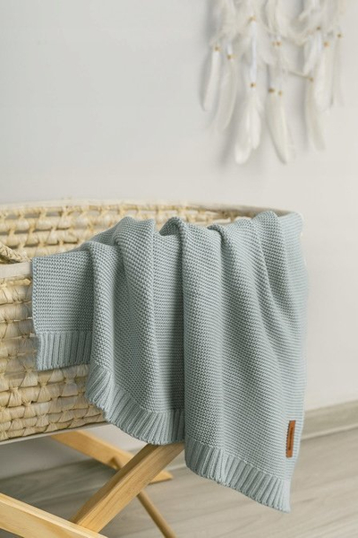 Batanije për bebe Bamboo Cotton, 80x100cm, antialergjike, gri