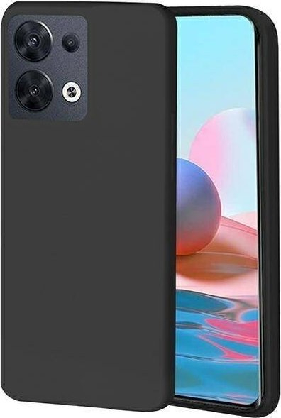 Mbrojtëse telefoni Beline Candy për Oppo Reno 8, matte, silikon TPU, e zezë