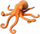 Lodër pelushi Leantoys Plush Octopus, oktapod 55cm, portokalli