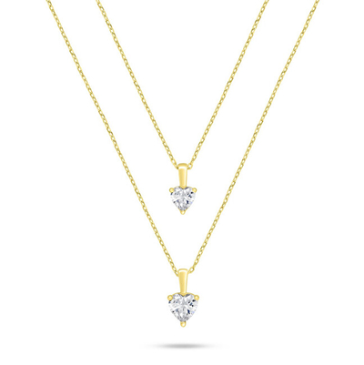 Qafore për femra Brilio Silver Heart NCL160Y, e artë