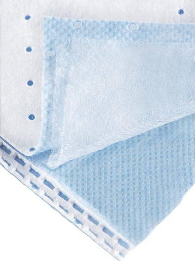 Qese fshese me korrent Xavax BS 01, material me shumë shtresa, lidhje plastike blu, e bardhë