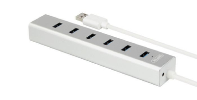 USB хаб Unitek Y-3090, 7x USB 3.0, со адаптер за напојување, црн