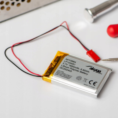 Bateri LiPo Akyga LP503040, 3.7V, 550mAh, e bardhë