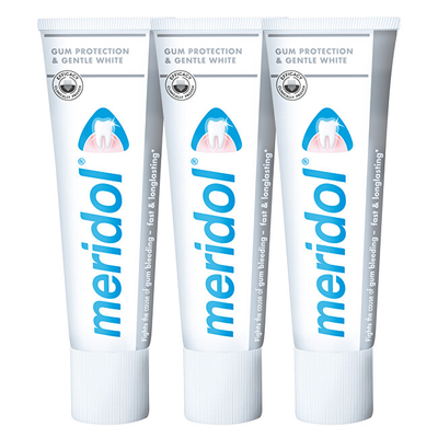 Pastë për dhëmbë Meridol Gentle White, 3 x 75 ml