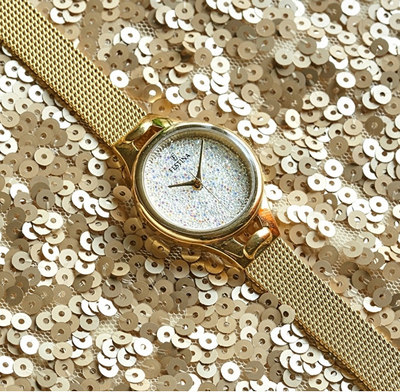 Orë për femra Festina/Swarovski, e bardhë & e artë
