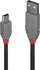 Kabllo USB Lindy USB A në mini USB, 2 m, USB 2.0, gri