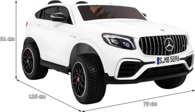 Makina elektrike për fëmijë Mercedes GLC 63S, 12V, 2 ulëse, e bardhë