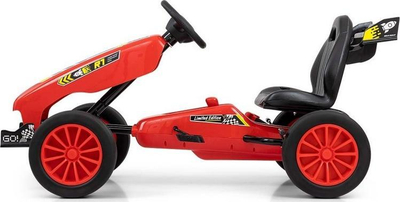Kart me pedale Milly Mally Rocket, për kalamaj, plastikë, i kuq