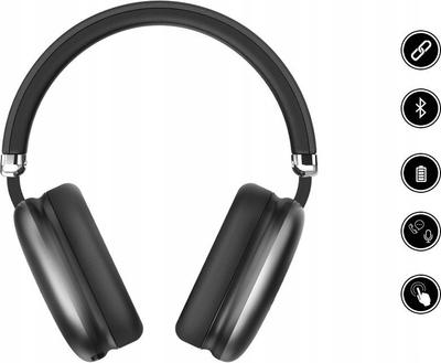 Kufje pa tela Jellico HD1, wireless, me mikrofon, të zeza