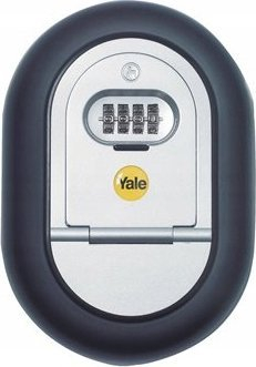 Kabinet për çelësa Yale Y500 10011, rezistent ndaj motit, për përdorim të jashtëm, i zi gri