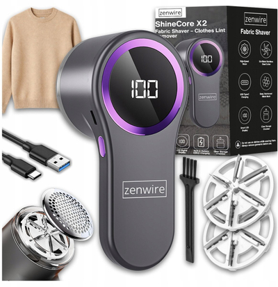 Heqës topthash Zenwire ShineCore X2, elektrik, rikarikues USB C, gri