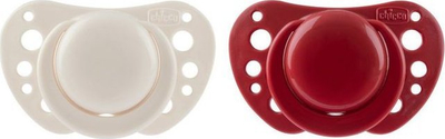 Biberon qetësues Chicco Air, silikon, 6-16 muaj, i kuq, 2 copë