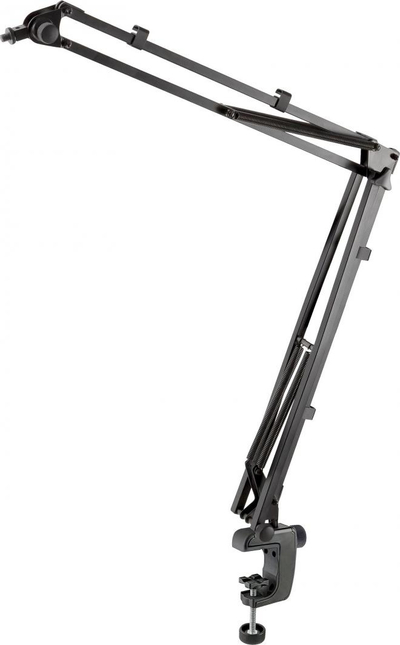 Krah tavoline për mikrofon Konig&amp;Meyer 23840.300.55, filetë 3/8" dhe 5/8", i zi