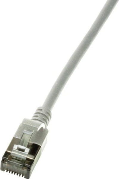 Kabllo rrjeti LogiLink Slim, Cat6a, 1 m, gri