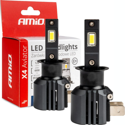 Llamba LED auto Amio Aviator X4 H3, 6500K, Canbus, e bardhë