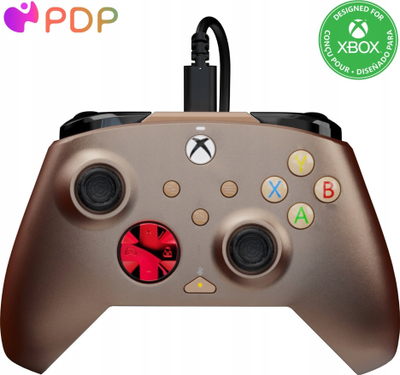 Kontrollor gaming PDP Xbox Advanced Rematch Nubia, me kabllo, për Xbox, bronz i zi