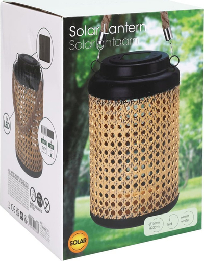 Fener solar ProGarden LED, dekor, 15x23 cm, për jashtë