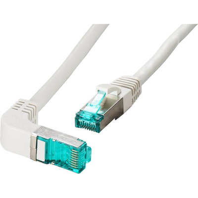 Kabllo rrjeti RJ45 MK6001W, Cat.6A S/FTP, 0.5m, LSZH, gri