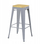 Karrige bar Nuforma Loft, 77cm, metal dru, argjendi