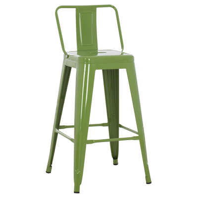 Tabure metalik Melita HM8574.13, lartësi 98 cm, 42x42 cm, jeshile ulliri e çelët