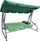 Shilte varëse kopshti Garden Swing Lounger, palosëse, me çadër që rregullohet, jeshile me print