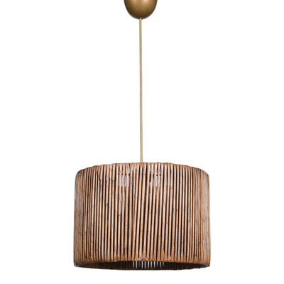 Llambë tavani dru+bamboo Ø30×70 cm (HM7368)